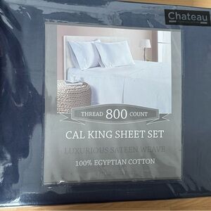Chateau Cal King Sheet Set - Deep Blue